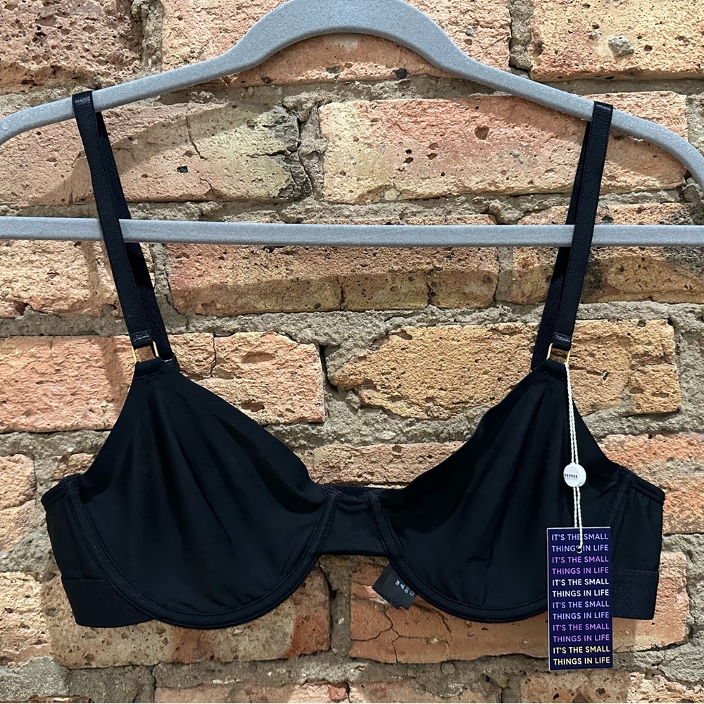 Pepper - Ultra Fine Unlined Bra - 36AA - Black - NWT